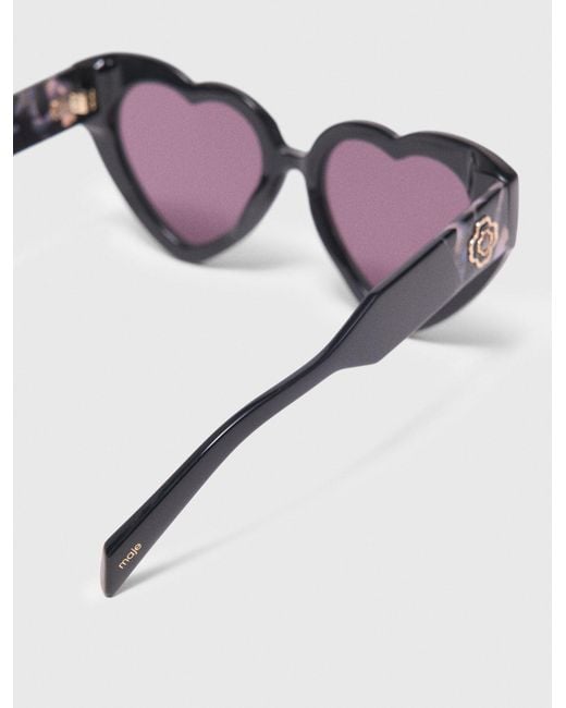 Maje Purple Heart Sunglasses