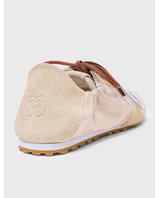 Maje White Multi-Lace Nylon Trainers