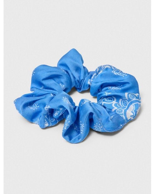 Maje Blue Printed Fabric Scrunchie