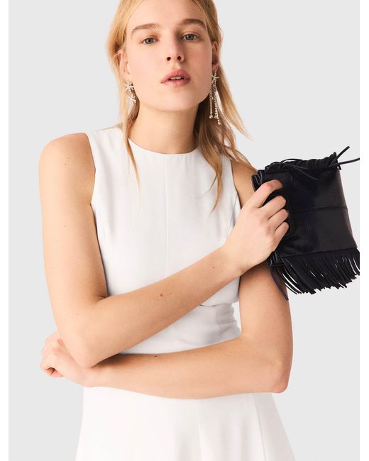 Maje White Backless Midi Dress