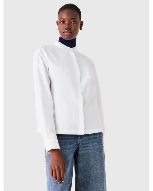 Maje Blue Shirt With Removable Pussy Bow