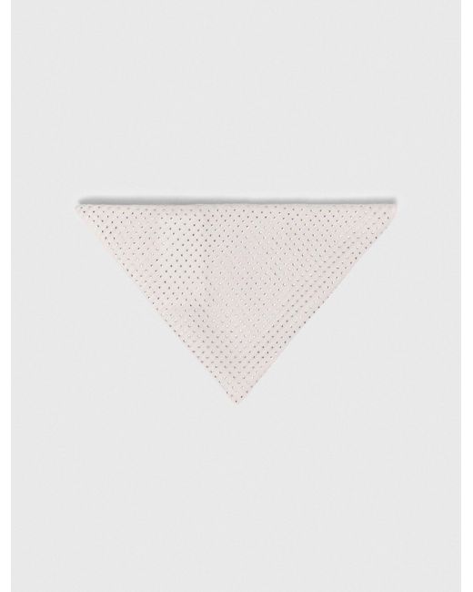 Maje Natural Rhinestone Wool Triangle Scarf