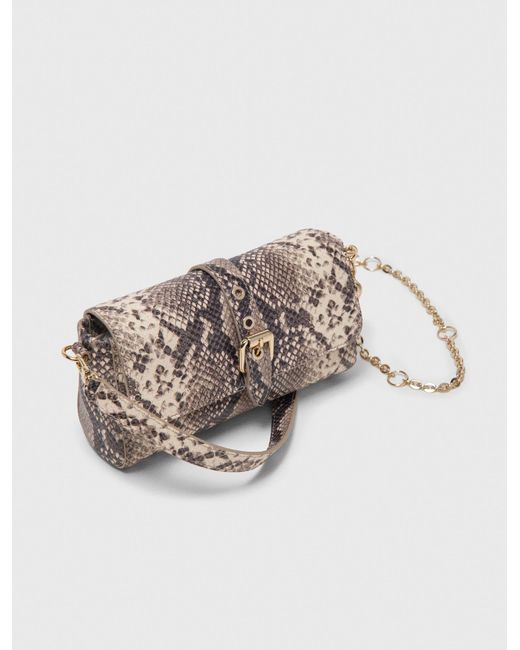 Maje White Python-Effect Miss M Walk Bag