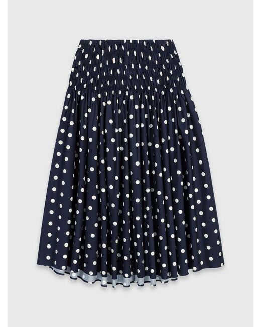 Maje Blue Long Cotton Skirt