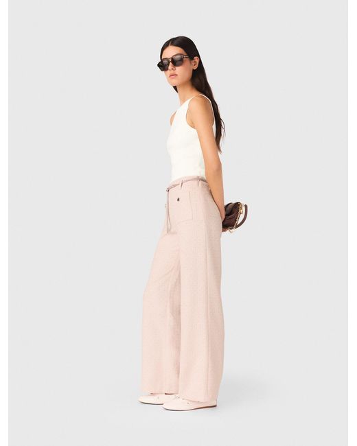 Maje White Tweed Trousers