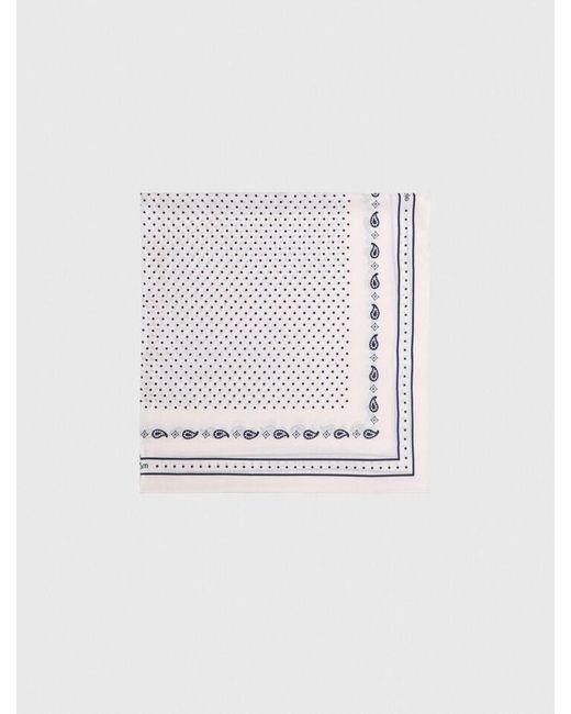 Maje White 90X90 Printed Silk Scarf