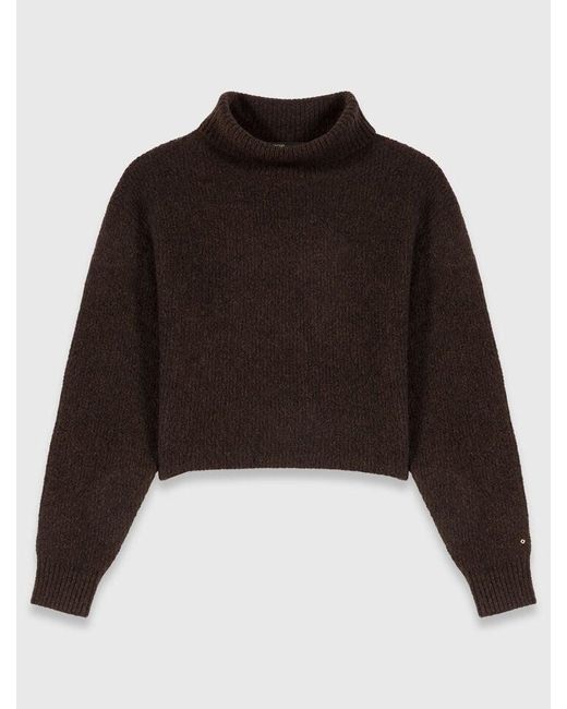 Maje White Yak Blend Roll-Neck Jumper
