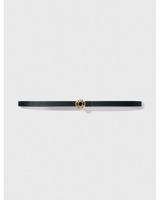 Maje White Slim Clover Belt
