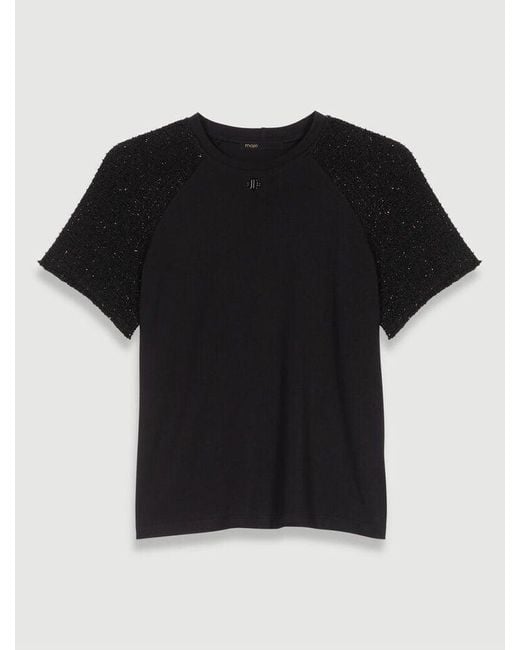 Maje Black Fancy T-Shirt