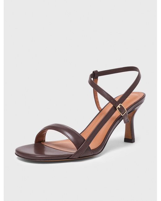 Maje White Strappy Leather Sandals