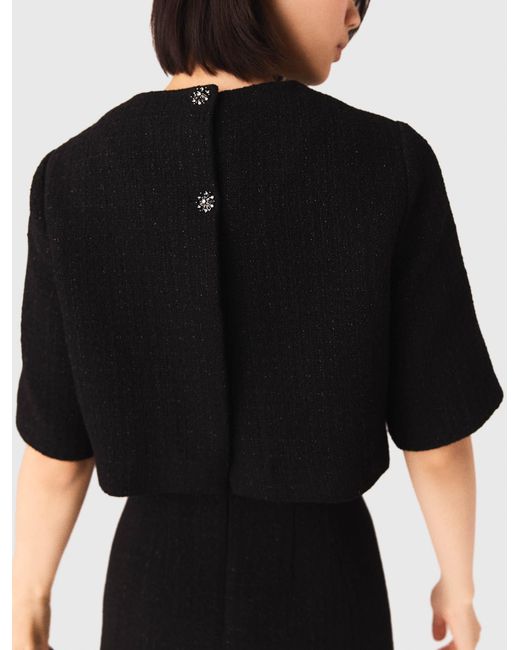 Maje Black 2-In-1 Shiny Tweed Dress