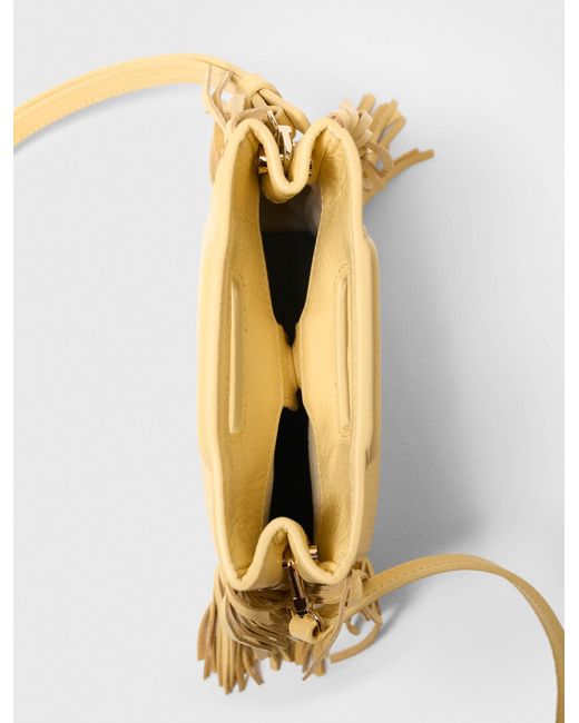 Maje Metallic Matte Crackled Leather M Mini Bag