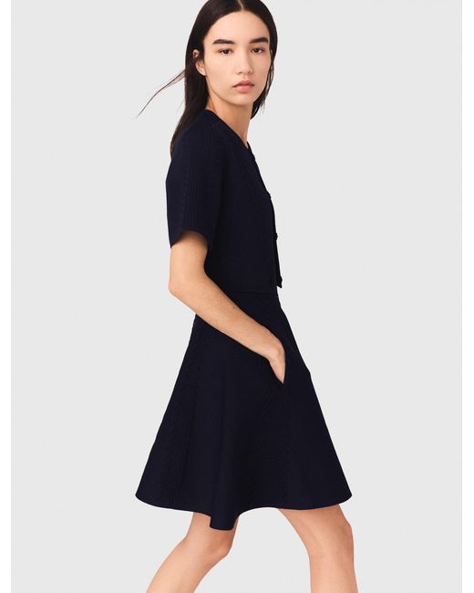Maje Blue Cropped Cardigan