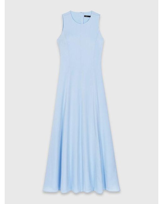 Maje White Open-Back Maxi Dress