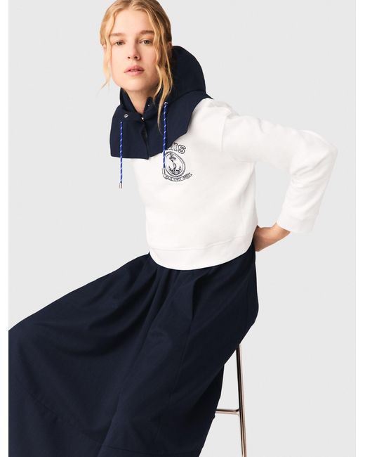 Maje White Sailor Print Sweatshirt