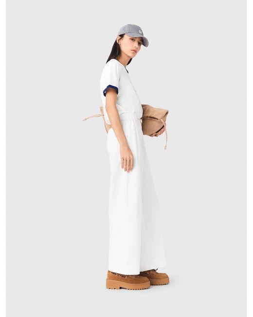 Maje White Layered-Look T-Shirt