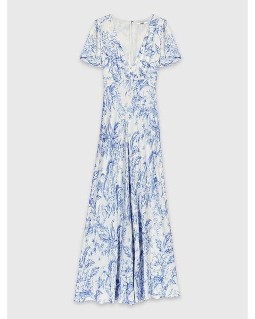 Maje White Flowing Patterned Maxi Dress