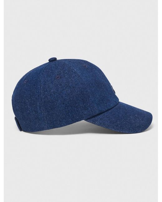 Maje Blue Raw Denim Cap With Logo