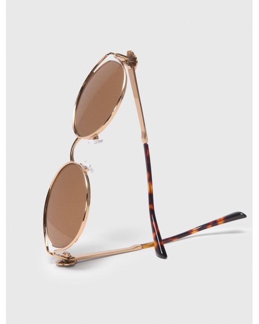 Maje Pink Round Sunglasses