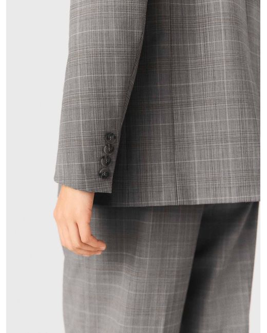 Maje White Checked Suit Jacket