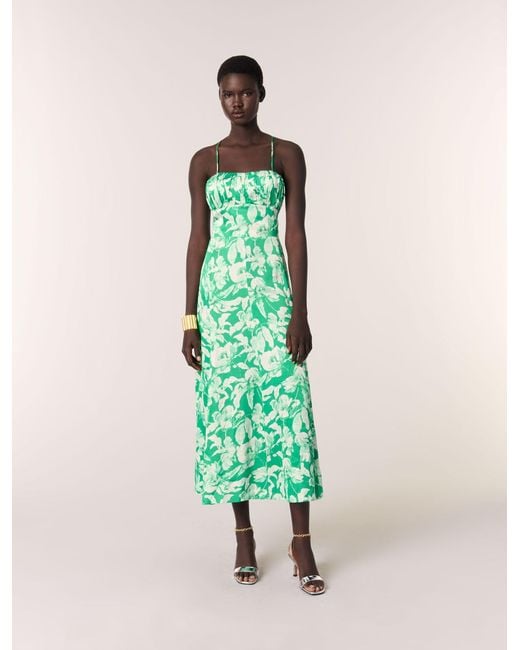 Maje Green Patterned Maxi Dress