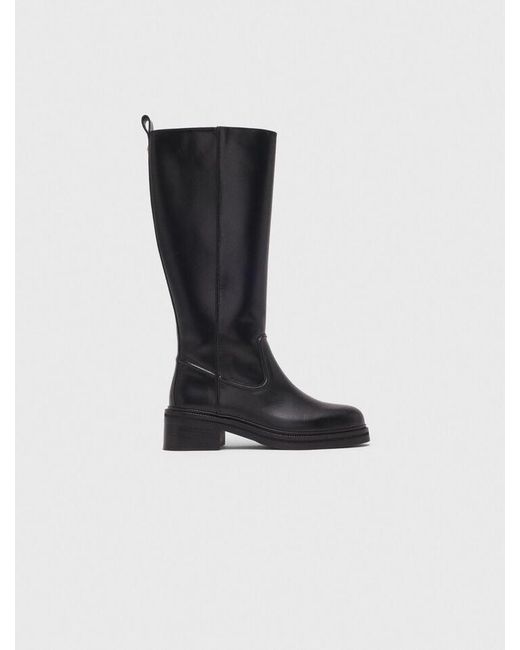 Maje Black Lederstiefel