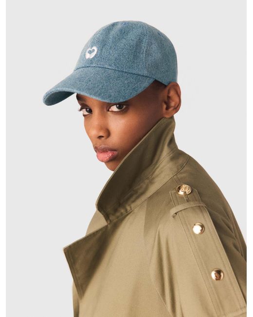 Maje Blue Denim Cap