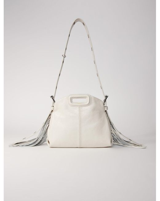 Maje Woman s Cow Lining Crackle Leather Mini Miss M Bag For