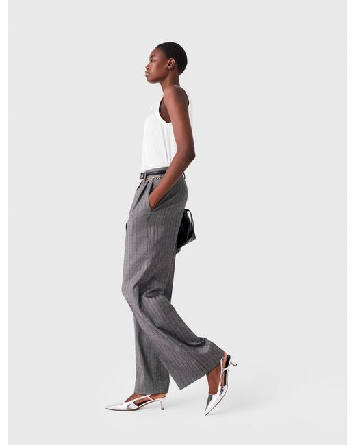 Maje White Silk Tank Top