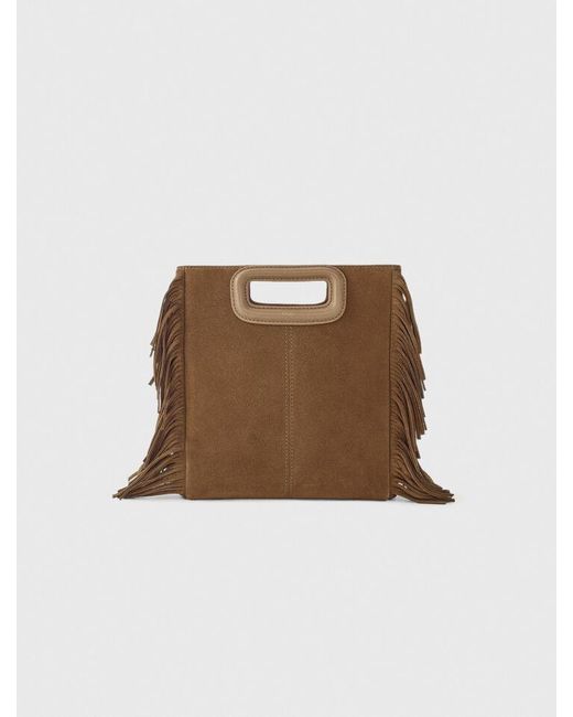 Maje Natural Fringed M Bag