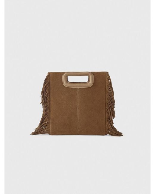 Sac M En Cuir Suède Maje en coloris Brown