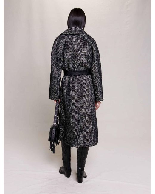 Maje black coat top