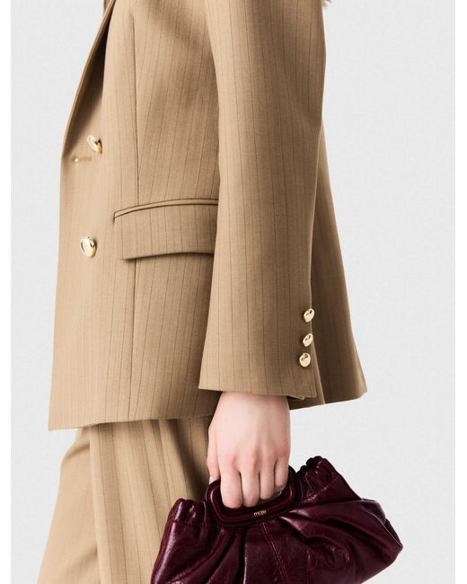 Maje Natural Double-Breasted Suit Jacket