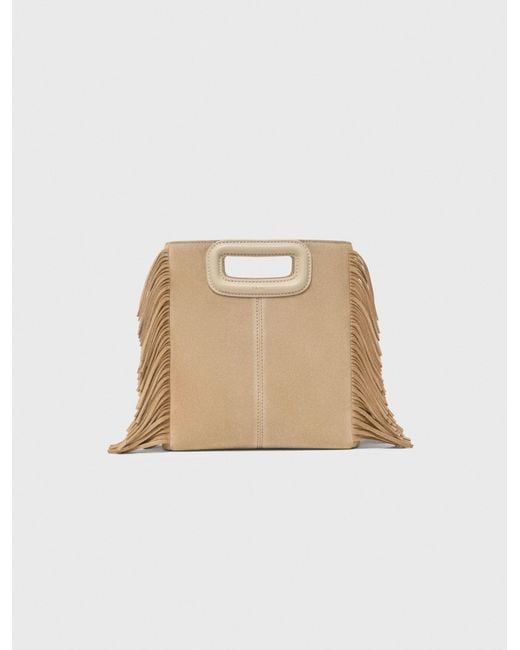Maje Natural Suede M Bag