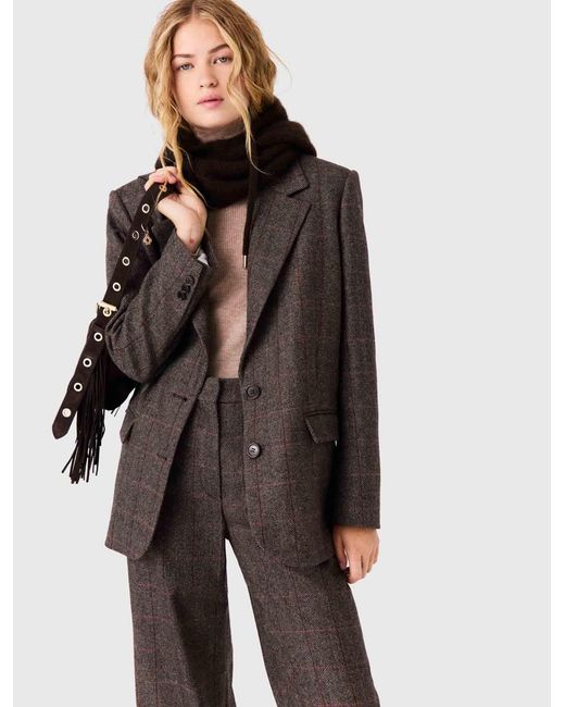 Maje White Belted Suit Jacket