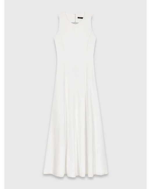 Maje White Backless Midi Dress