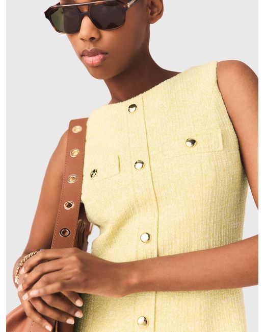 Maje Natural Short Tweed Dress