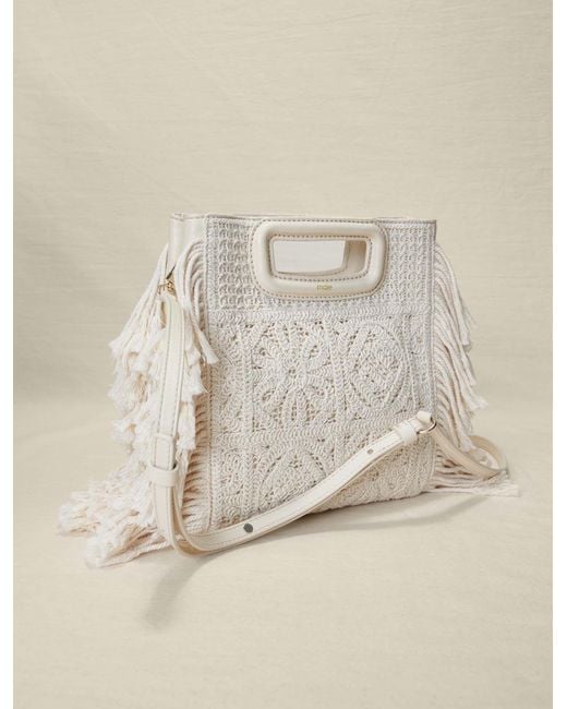 Maje Woman's Cotton Leather: Crochet-knit M Bag For, 40% OFF