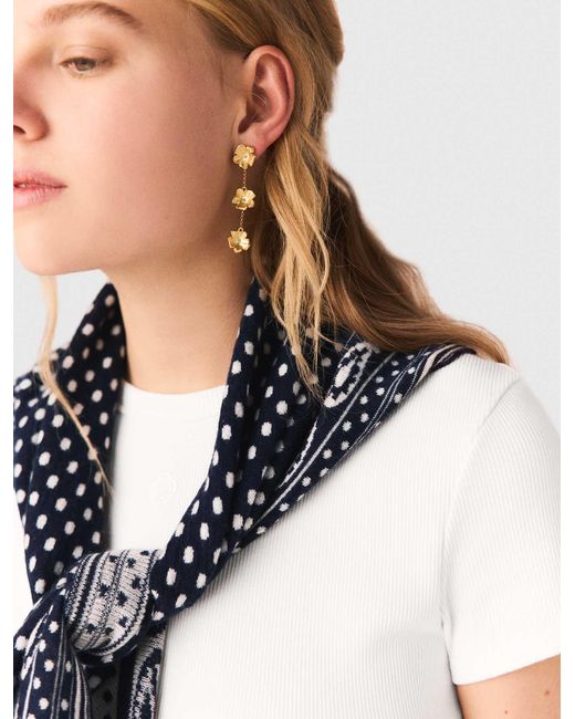 Maje White Flower Earrings