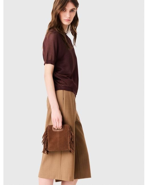 Pull 2-En-1 Maje en coloris Brown