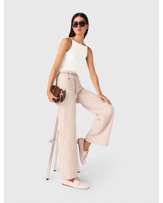 Maje White Tweed Trousers