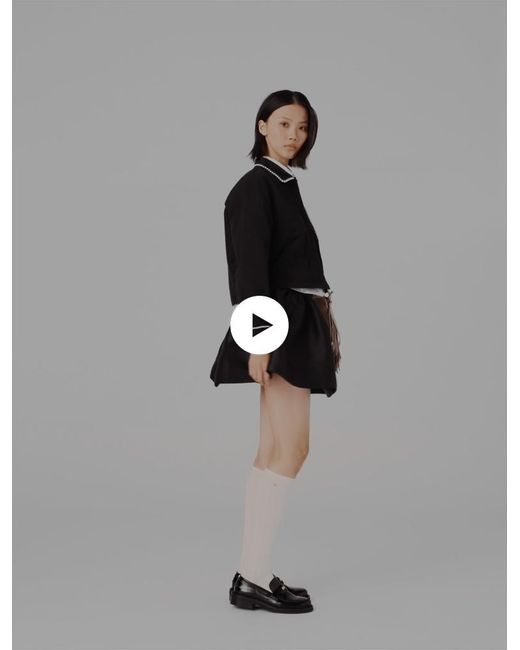 Maje Black Taffeta Shirt