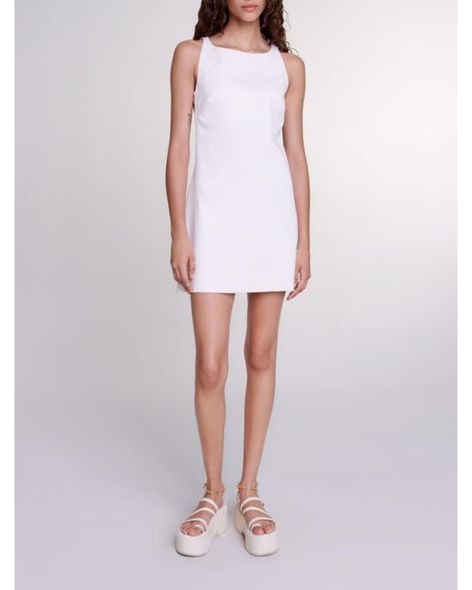 Maje White Backless Dress