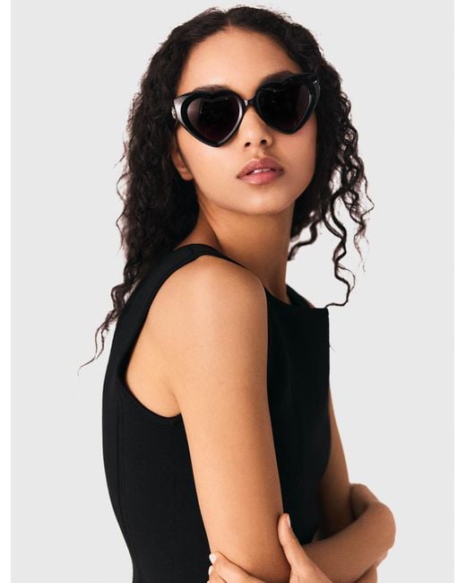 Maje Purple Heart Sunglasses