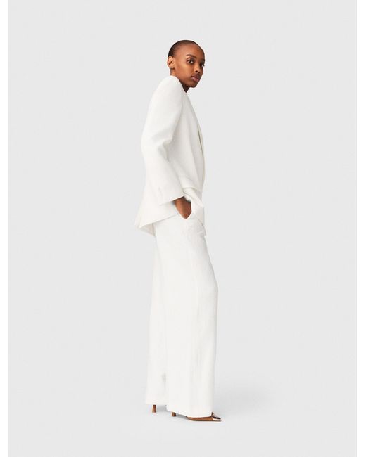 Maje White Double-Breasted Suit Jacket