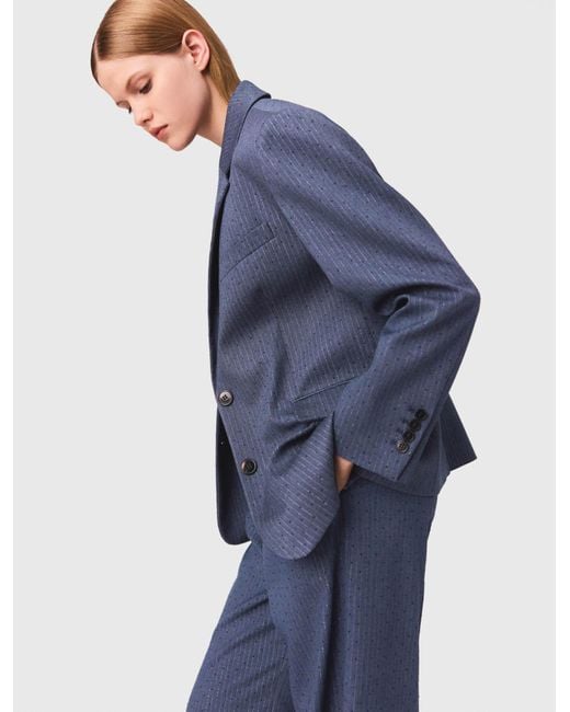 Veste De Tailleur À Strass Maje en coloris Blue