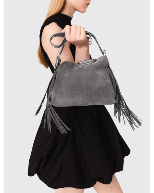 Sac Miss M Mini En Suède Maje en coloris White