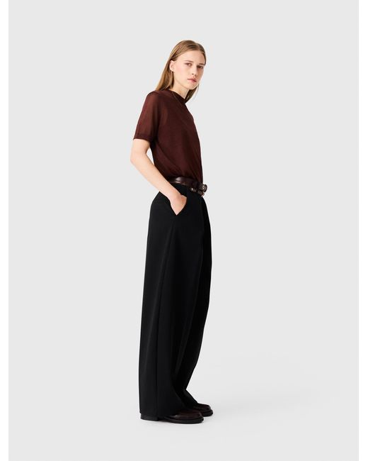 Maje Black Balloon Suit Trousers