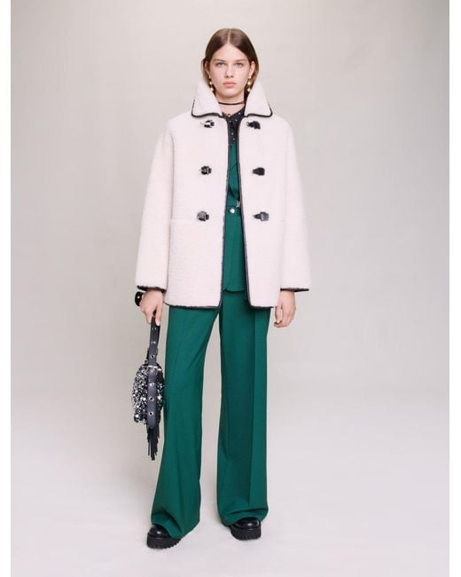 Mid length outlet shearling coat