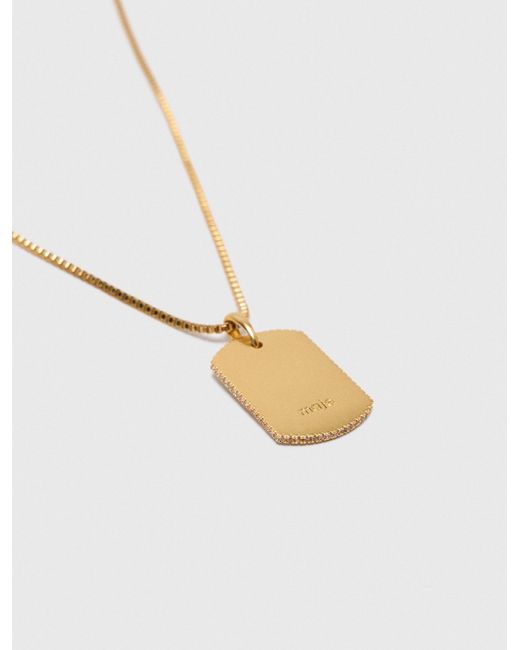 Maje White Zodiac Sign Plaque Necklace